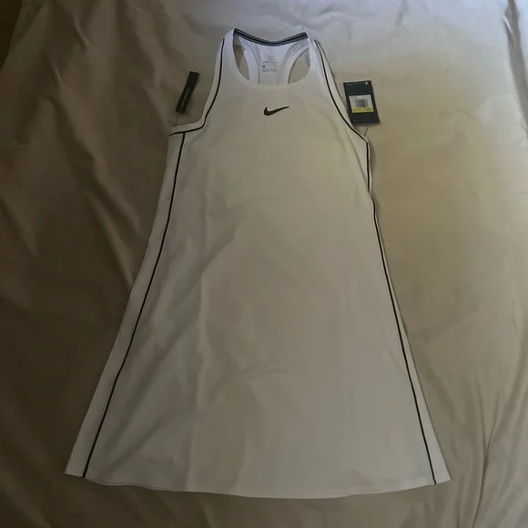 Nike | Dresses | Nike Drifit Tennis Dress Whiteblack | Poshmark